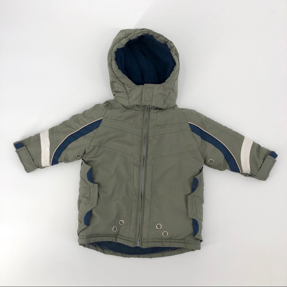Carters baby boy 12 month green hood puffer jacket